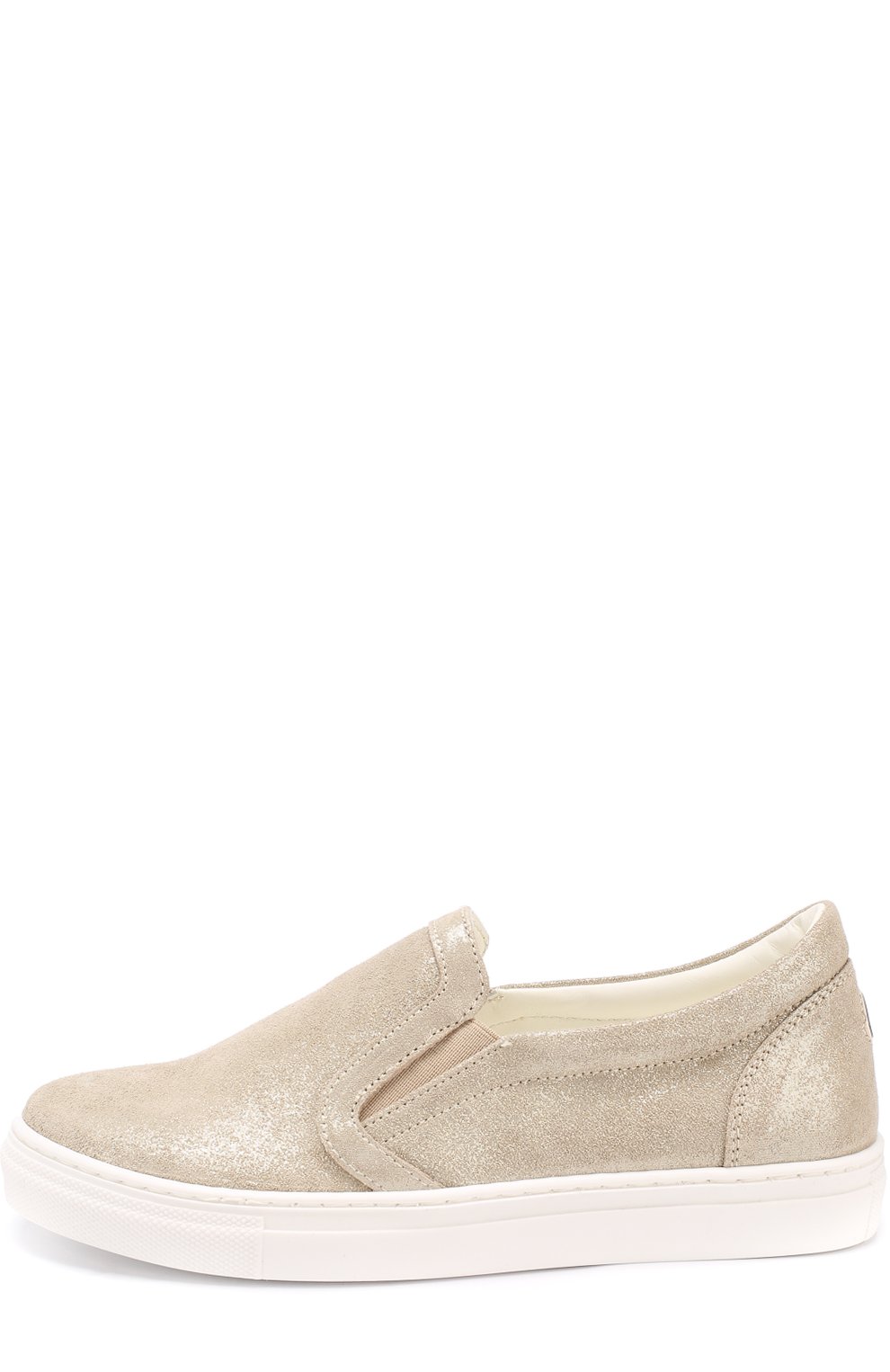 Слипоны из металлизированной кожи MONCLER ENFANT, арт. C1-954-00455-00-015A2, фото 2