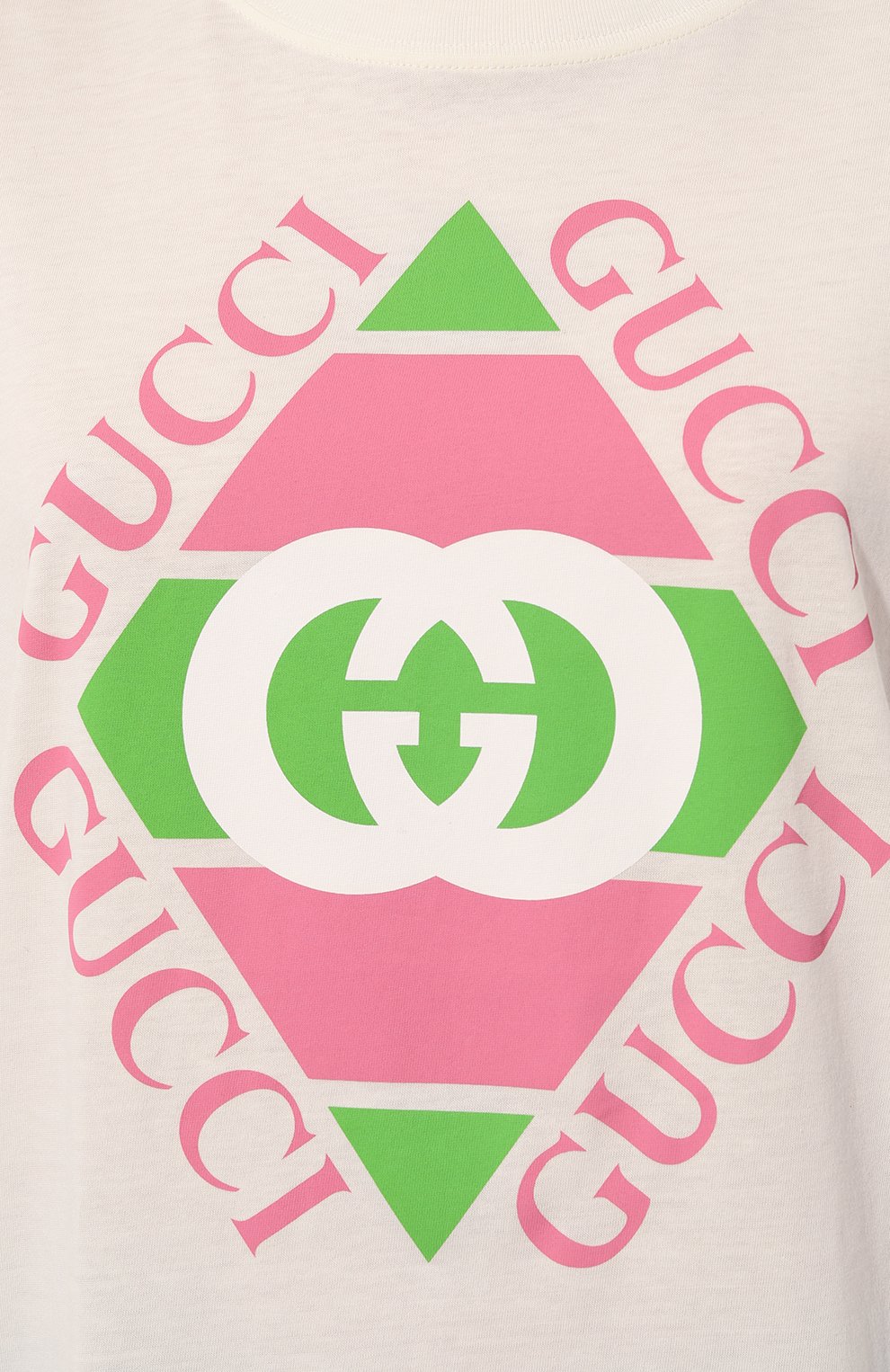Хлопковая футболка GUCCI белого цвета по цене 54500 руб., арт. 717422/XJEWF, фото 5 Хлопковая футболка GUCCI, арт. 717422/XJEWF, фото 5