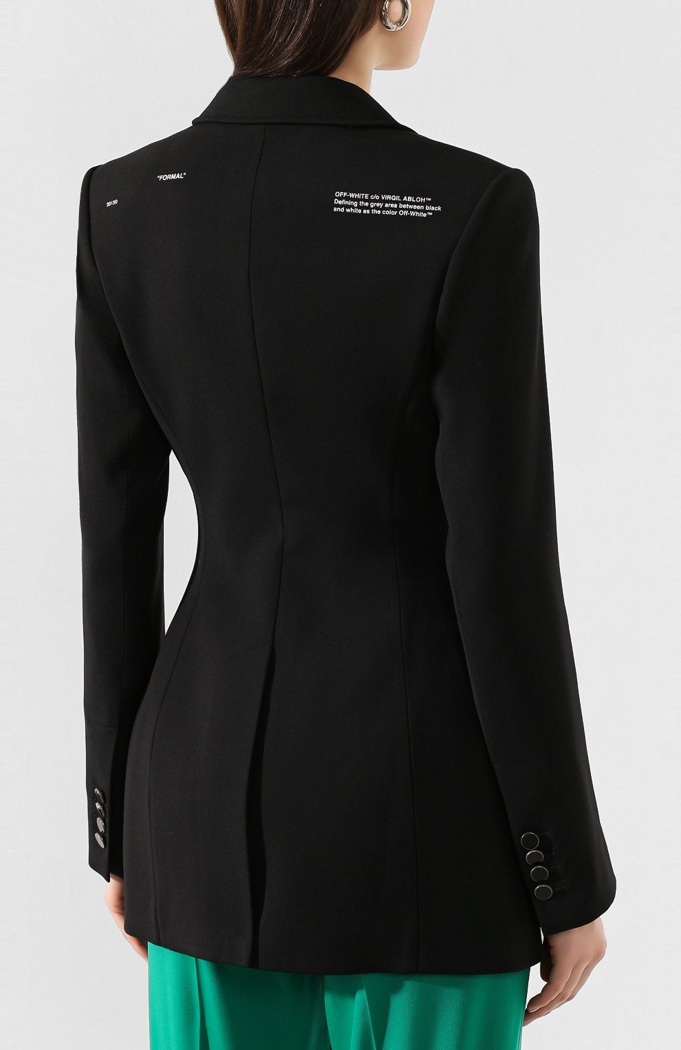 Жакет из смеси вискозы и шерсти OFF-WHITE, арт. 0WEF038R205150681000, фото 4