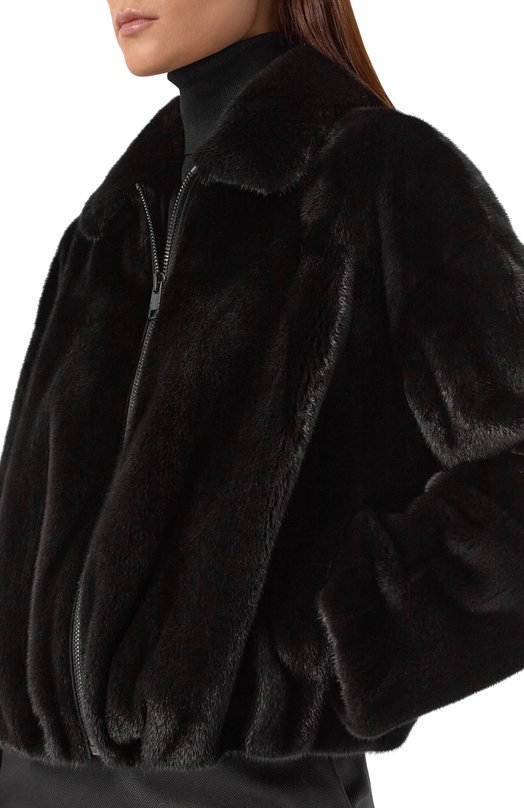 Шуба из норки VICTORIA KUSENKOVA 762800002696 Чёрный  762800002696 Фото 5