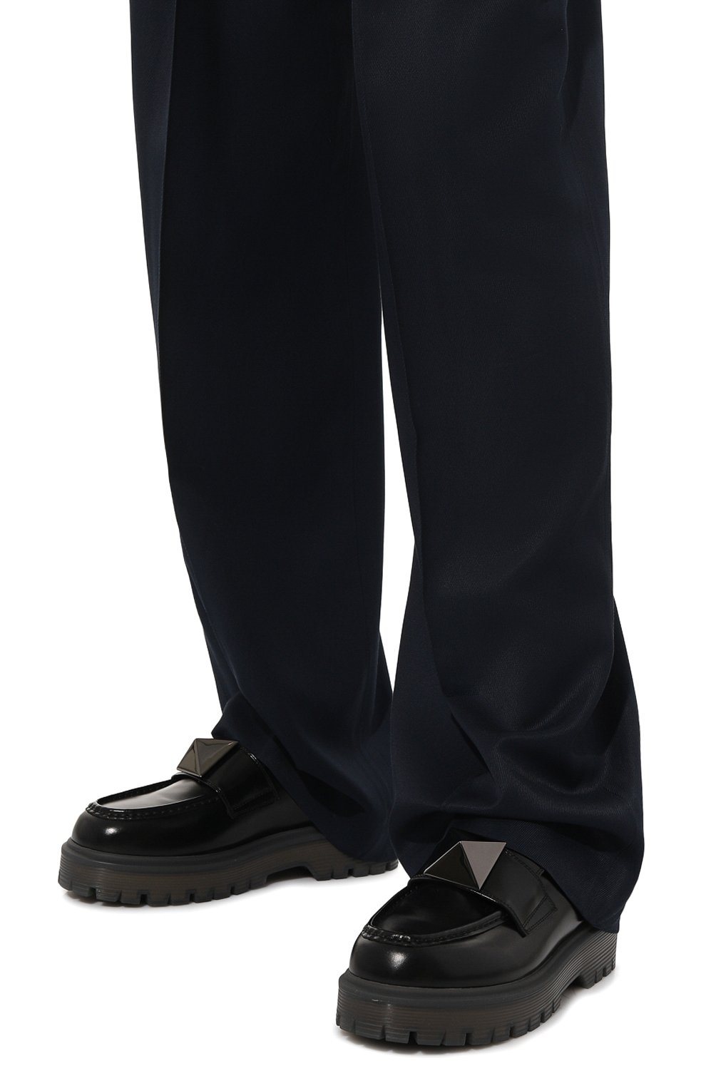 Кожаные лоферы one stud VALENTINO, арт. 3W2S0HD4IJW, фото 3