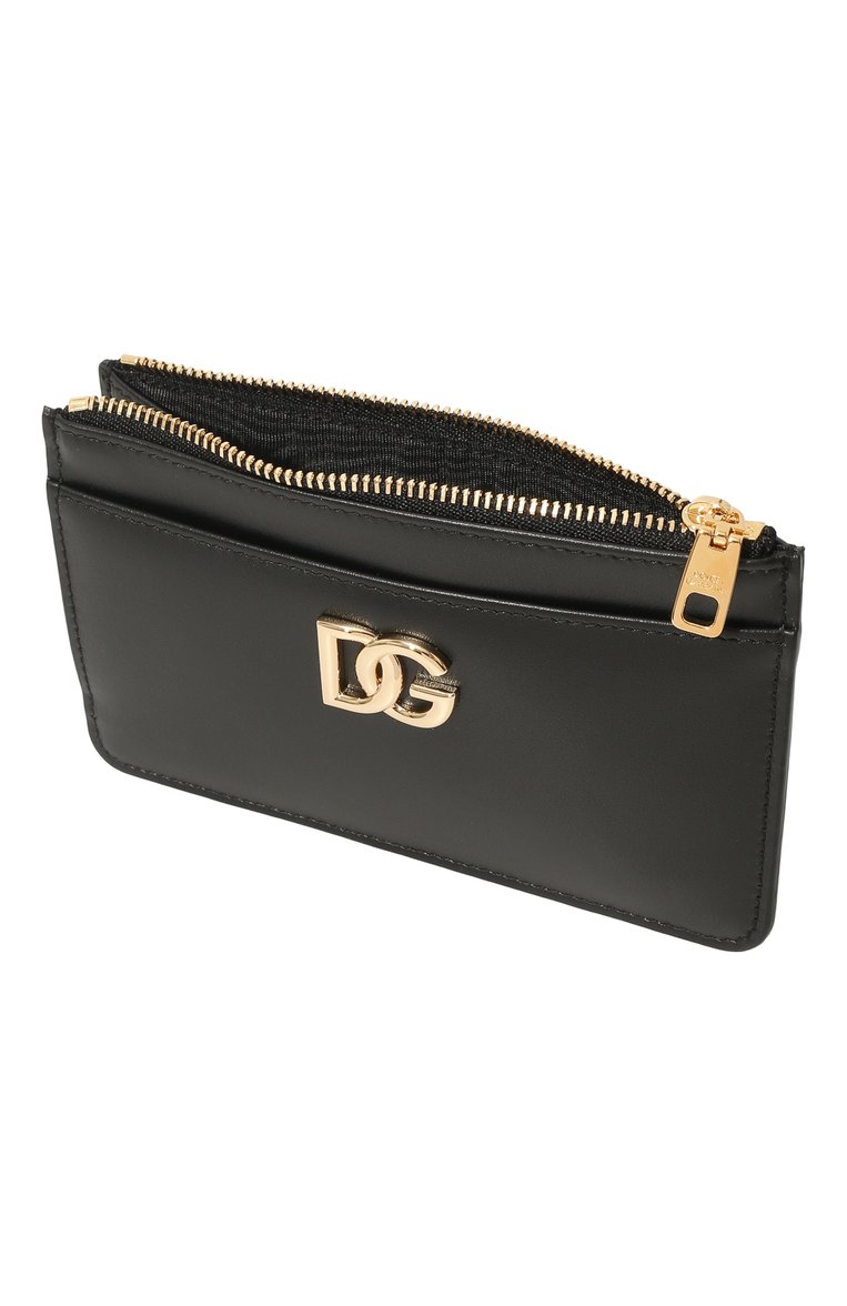 Женский кожаный футляр для кредитных карт DOLCE & GABBANA черного цвета, арт. BI1261/AW576 | Фото 3 (Материал: Натуральная кожа; Нос: Не проставлено)