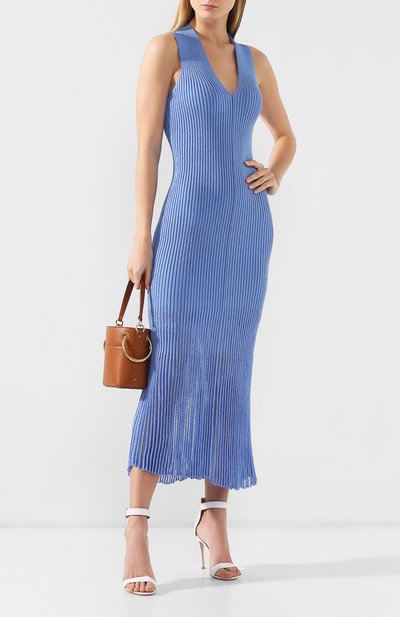 Платье из вискозы VICTORIA BECKHAM, арт. DR KNT 6730 PSS19 DRAPE GAUZE, фото 2