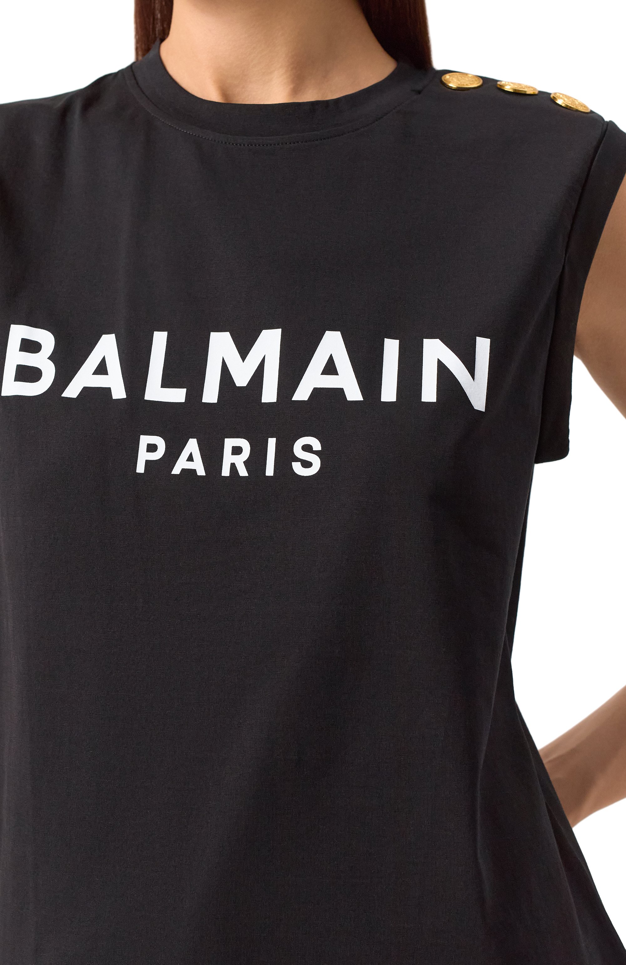 Хлопковый топ BALMAIN, арт. CF1ED001/BB02, фото 5