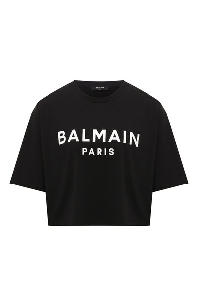 Женская хлопковая футболка BALMAIN, арт. AF1EE020BB02