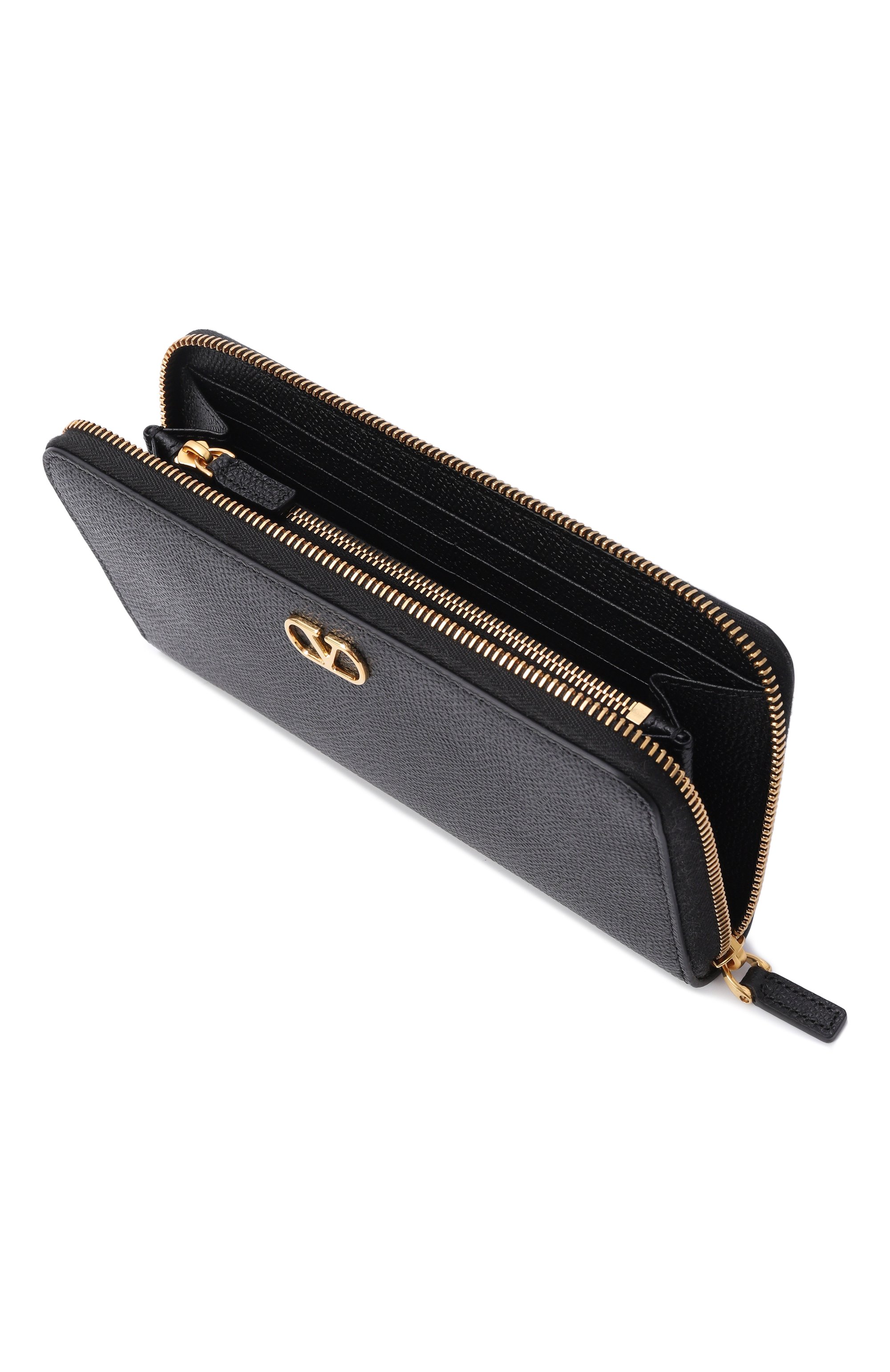 Кожаный кошелек VALENTINO черного цвета по цене 77900 руб., арт. 9W2P0BB3/SNP, фото 3 Кожаный кошелек VALENTINO, арт. 9W2P0BB3/SNP, фото 3