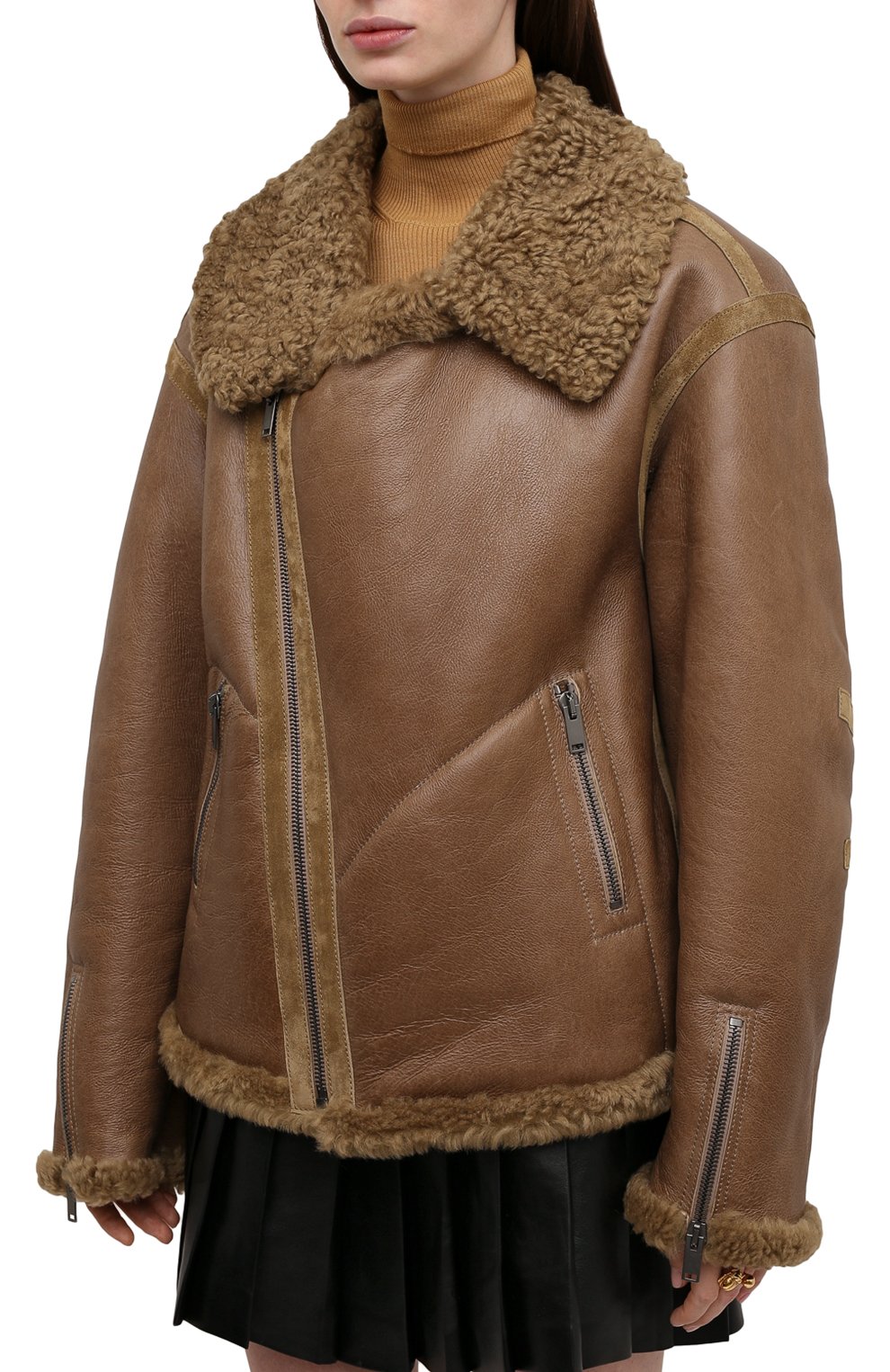 Дубленка PETAR PETROV коричневого цвета по цене 384500 руб., арт. MADIS0N F21JL4, фото 3 Дубленка PETAR PETROV, арт. MADIS0N F21JL4, фото 3