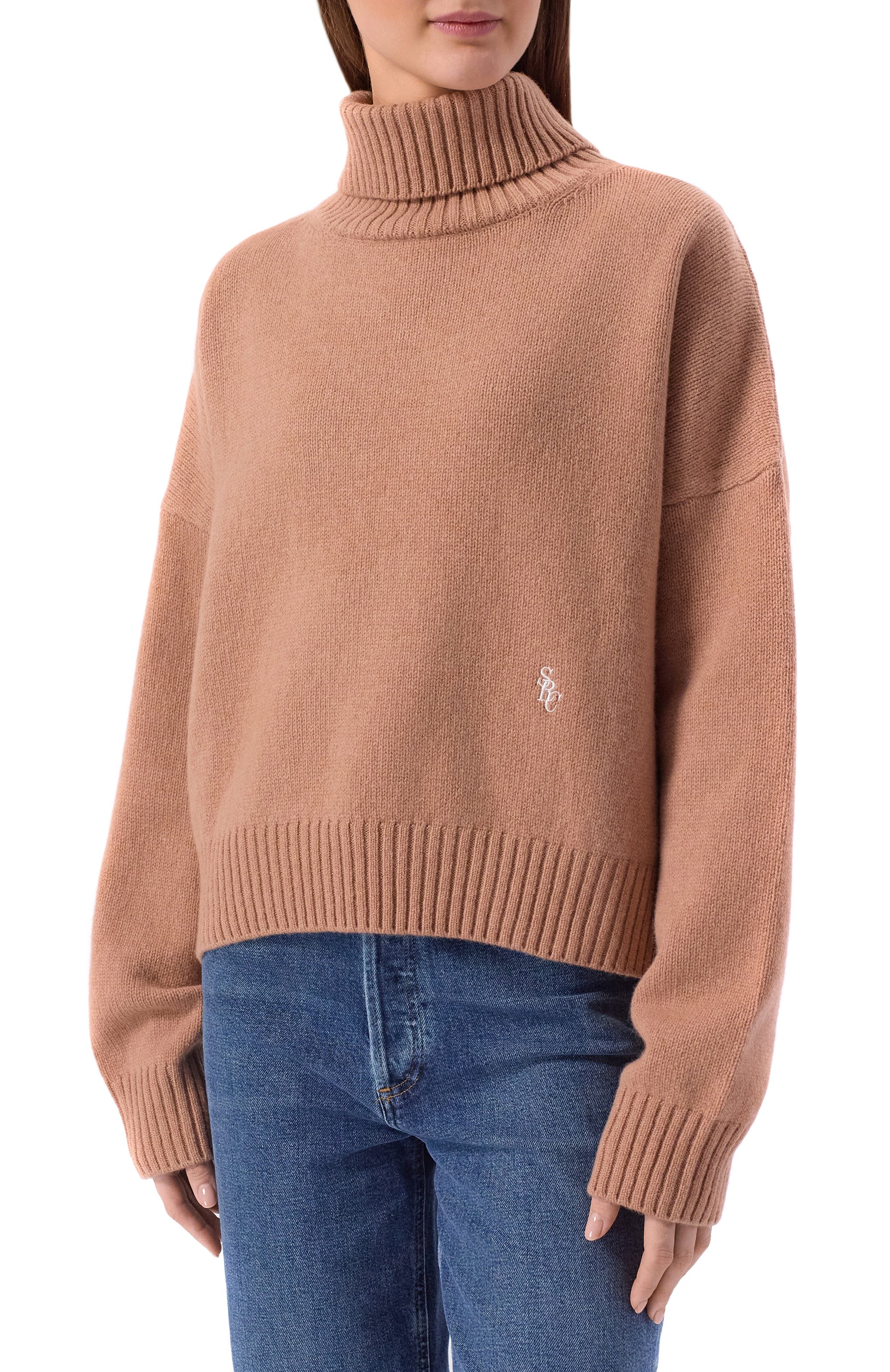 Шерстяной свитер SPORTY AND RICH бежевого цвета по цене 41450 руб., арт. WS06465302BE02, фото 3 Шерстяной свитер SPORTY AND RICH, арт. WS06465302BE02, фото 3