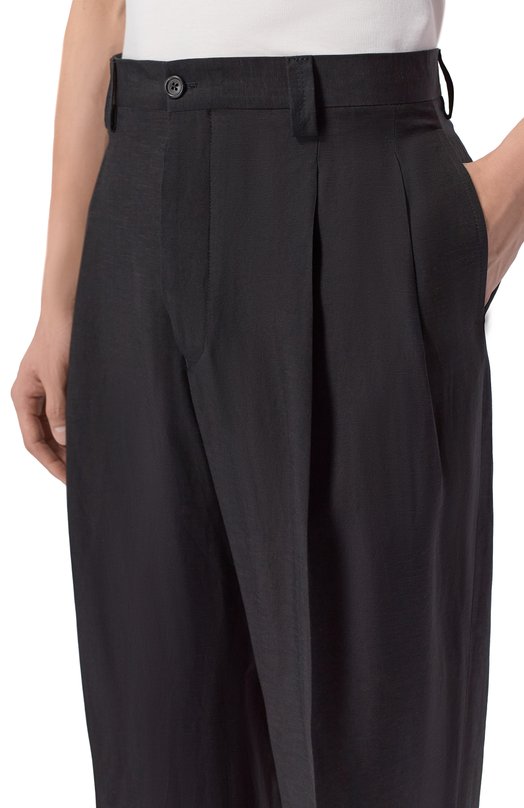 Брюки из вискозы и льна Laneus S6LAMAPA085 Чёрный  S6LAMAPA085 Фото 5