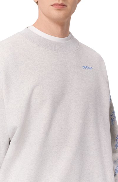 Хлопковый свитшот OFF-WHITE, арт. 0MBA054F25FLE006, фото 5