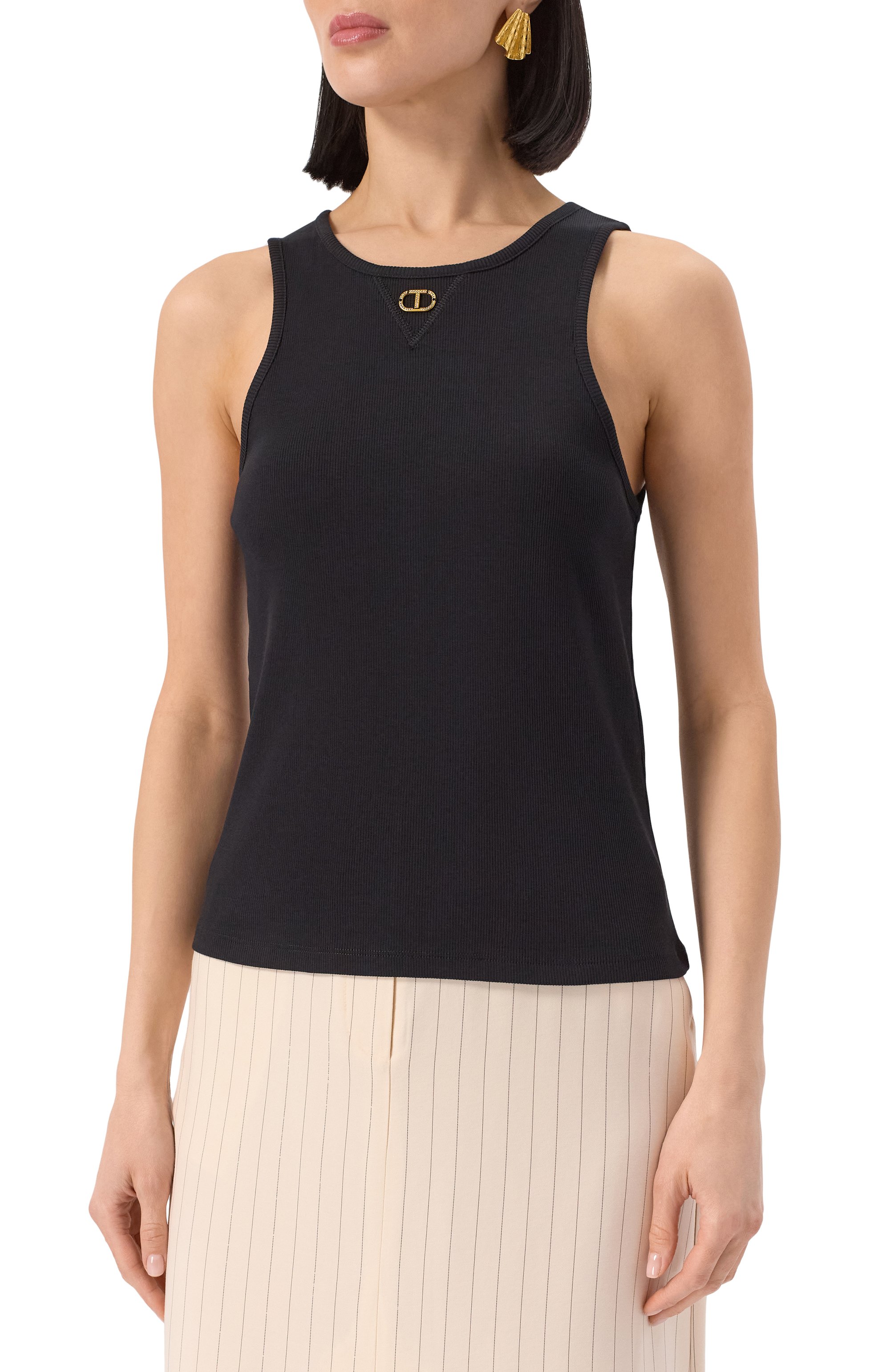 Хлопковая майка TWINSET, арт. 251TP2550, фото 3