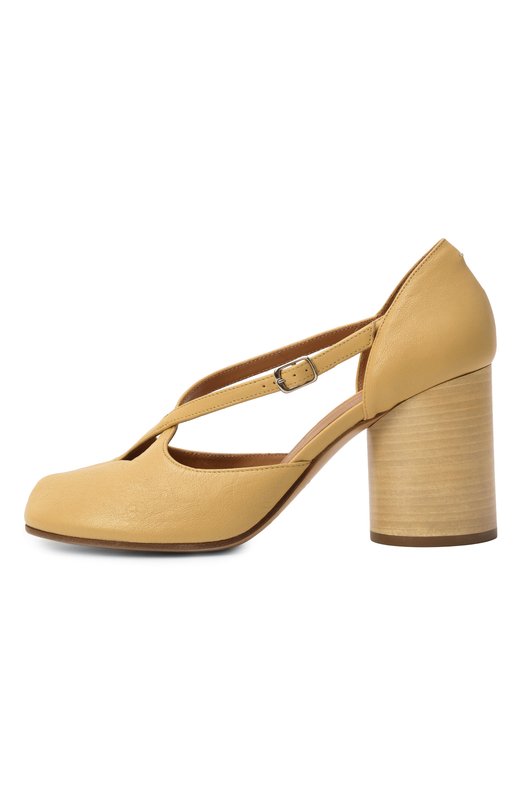 Кожаные туфли Tabi Maison Margiela S58WL0284/P3753 Бежевый  S58WL0284/P3753 Фото 4