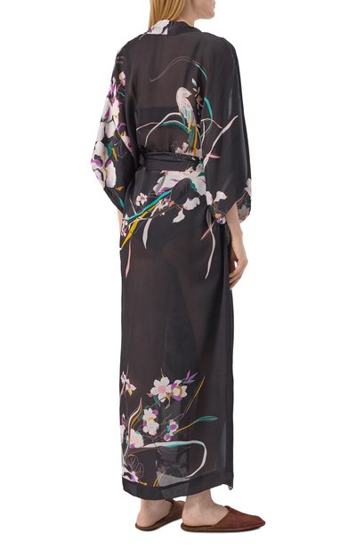 Шелковый халат CARINE GILSON, арт. PR0105-P, фото 4