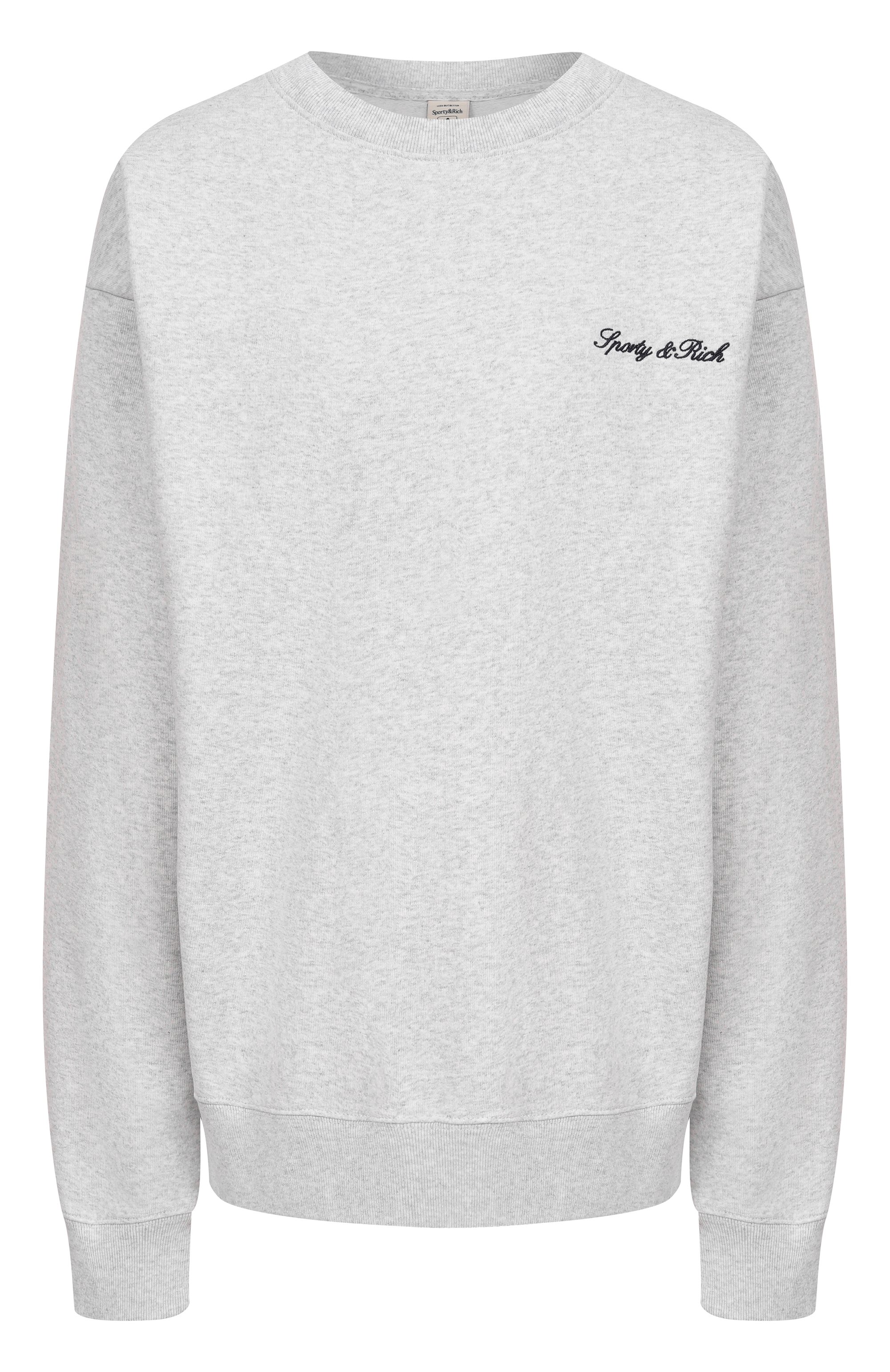 Хлопковый свитшот SPORTY AND RICH, арт. ST07168326GY03, фото 1