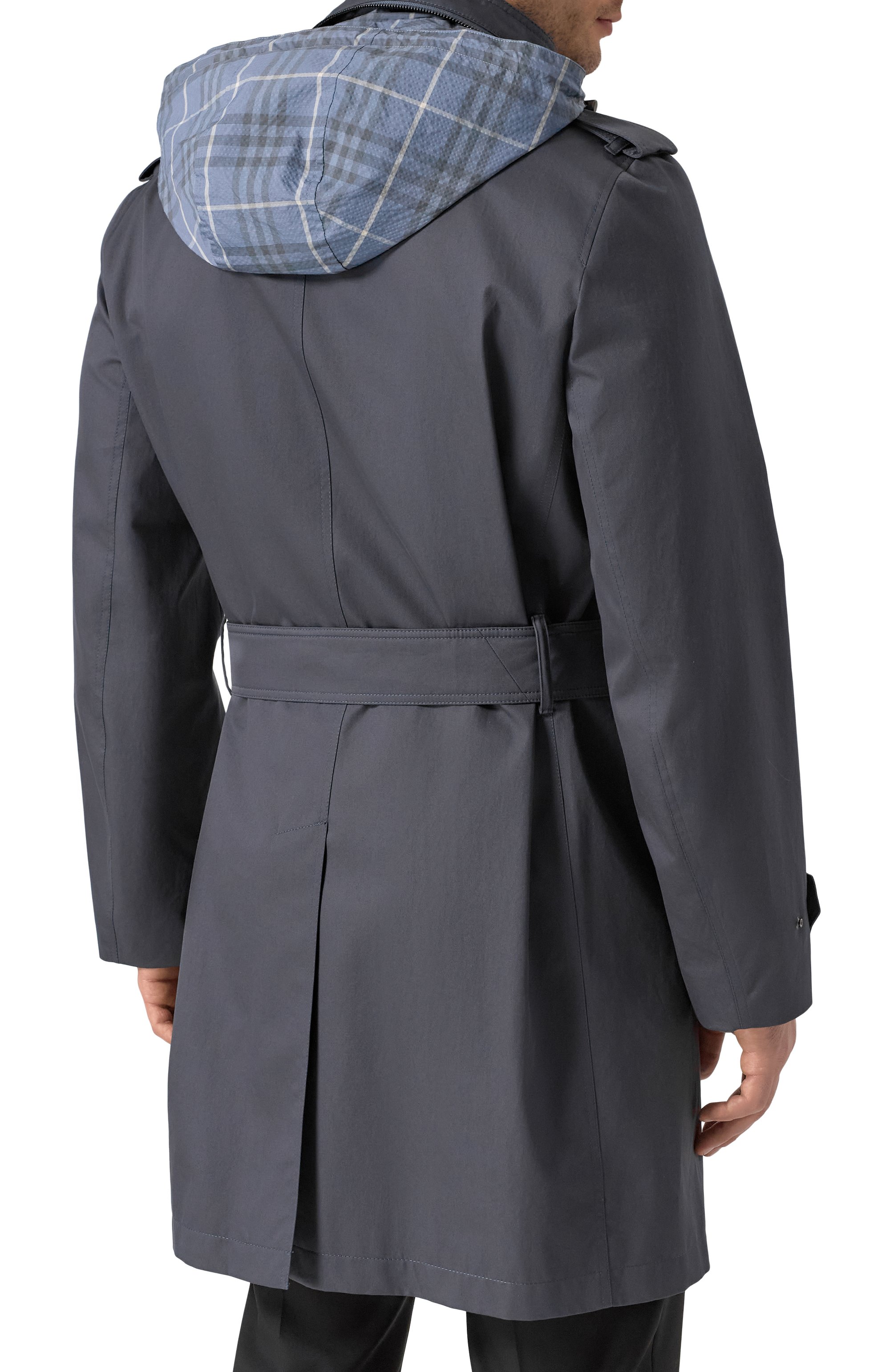 Хлопковый плащ BURBERRY темно-серого цвета по цене 317500 руб., арт. 8106366, фото 8 Хлопковый плащ BURBERRY, арт. 8106366, фото 8