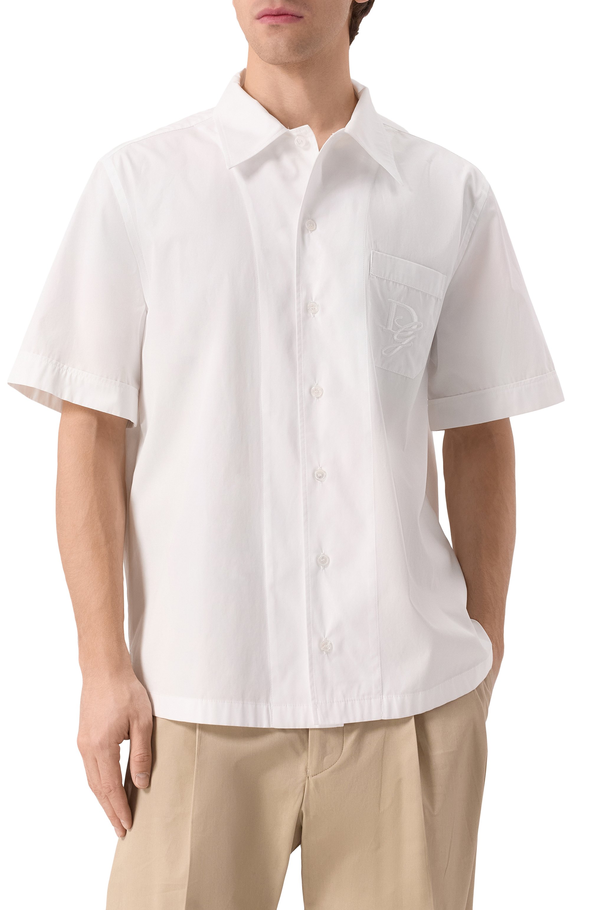 Хлопковая рубашка DOLCE & GABBANA, арт. G5MK9Z/GI731, фото 3