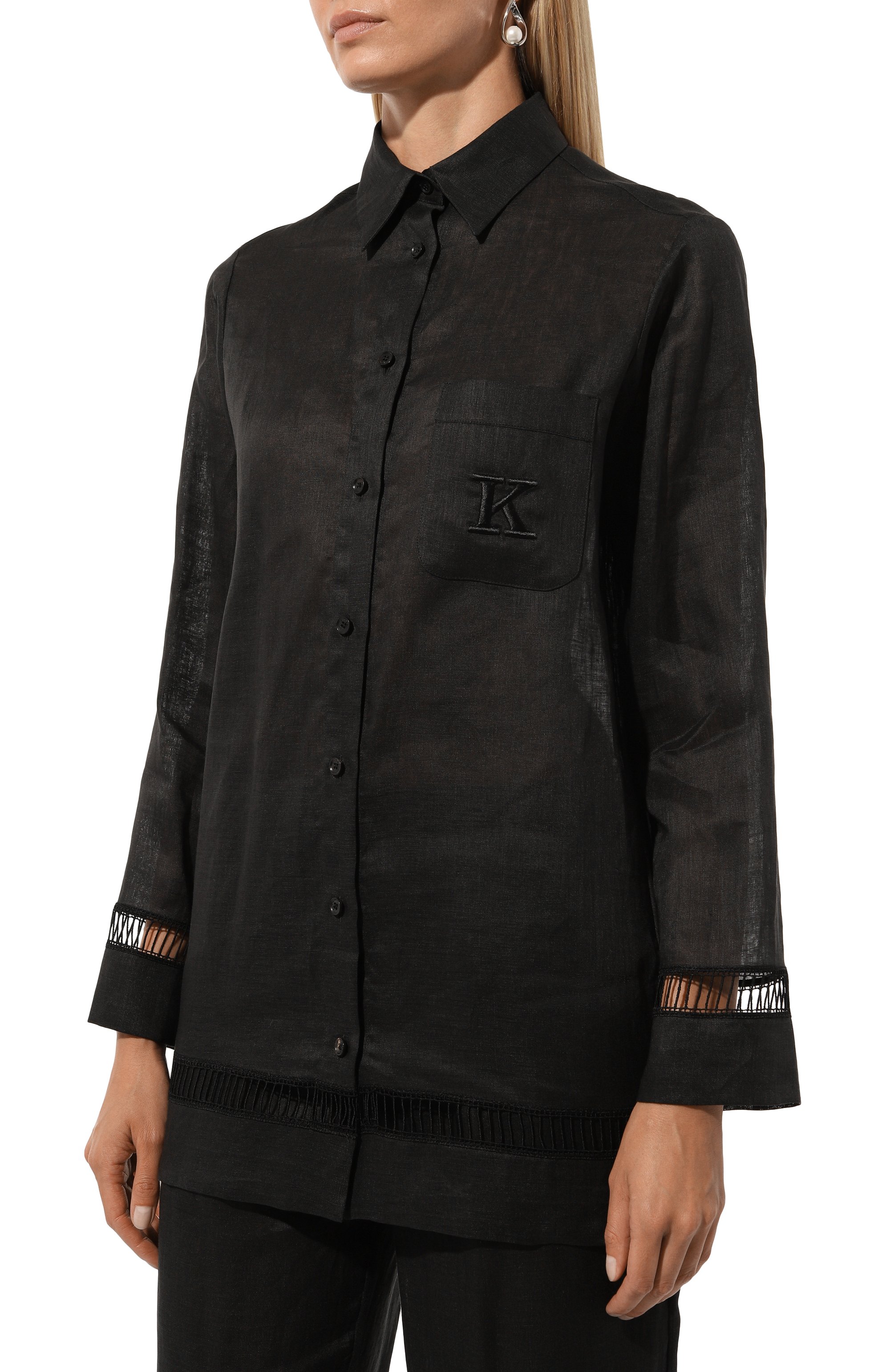 Льняная рубашка KITON, арт. D57465H05953, фото 3