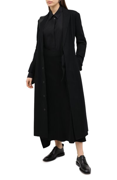 Шерстяное пальто YOHJI YAMAMOTO, арт. NR-C02-103, фото 2