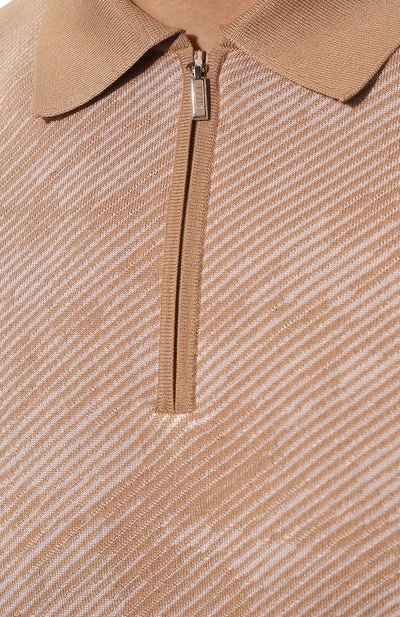 Поло из шелка и хлопка ZILLI, арт. MBZ-PZ122-JACQ1/MC01, фото 5