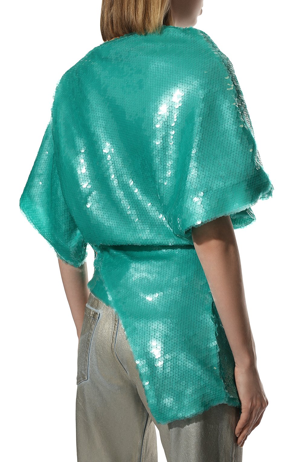 Топ с отделкой пайетками THE ATTICO, арт. 222WCT42/M016, фото 4