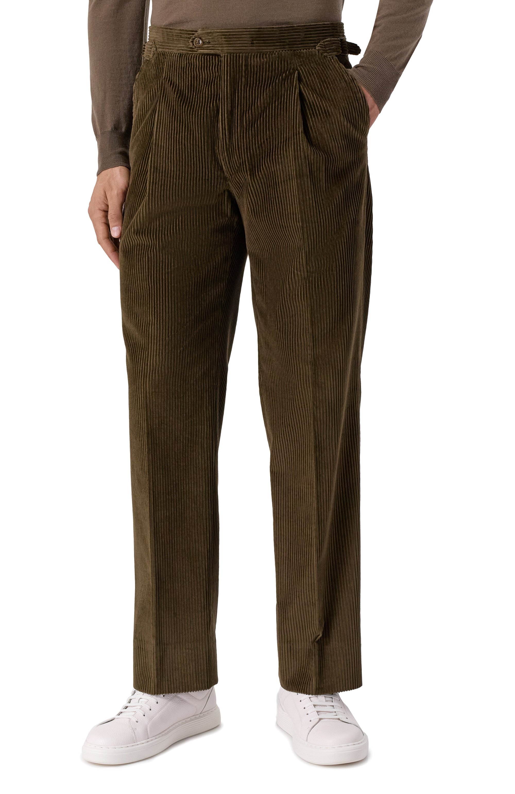 Вельветовые брюки CORNELIANI хаки цвета по цене 53650 руб., арт. 264L26-2618203, фото 3 Вельветовые брюки CORNELIANI, арт. 264L26-2618203, фото 3