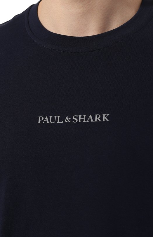 Хлопковая футболка Paul&Shark 25411088/XL Синий  25411088/XL Фото 5