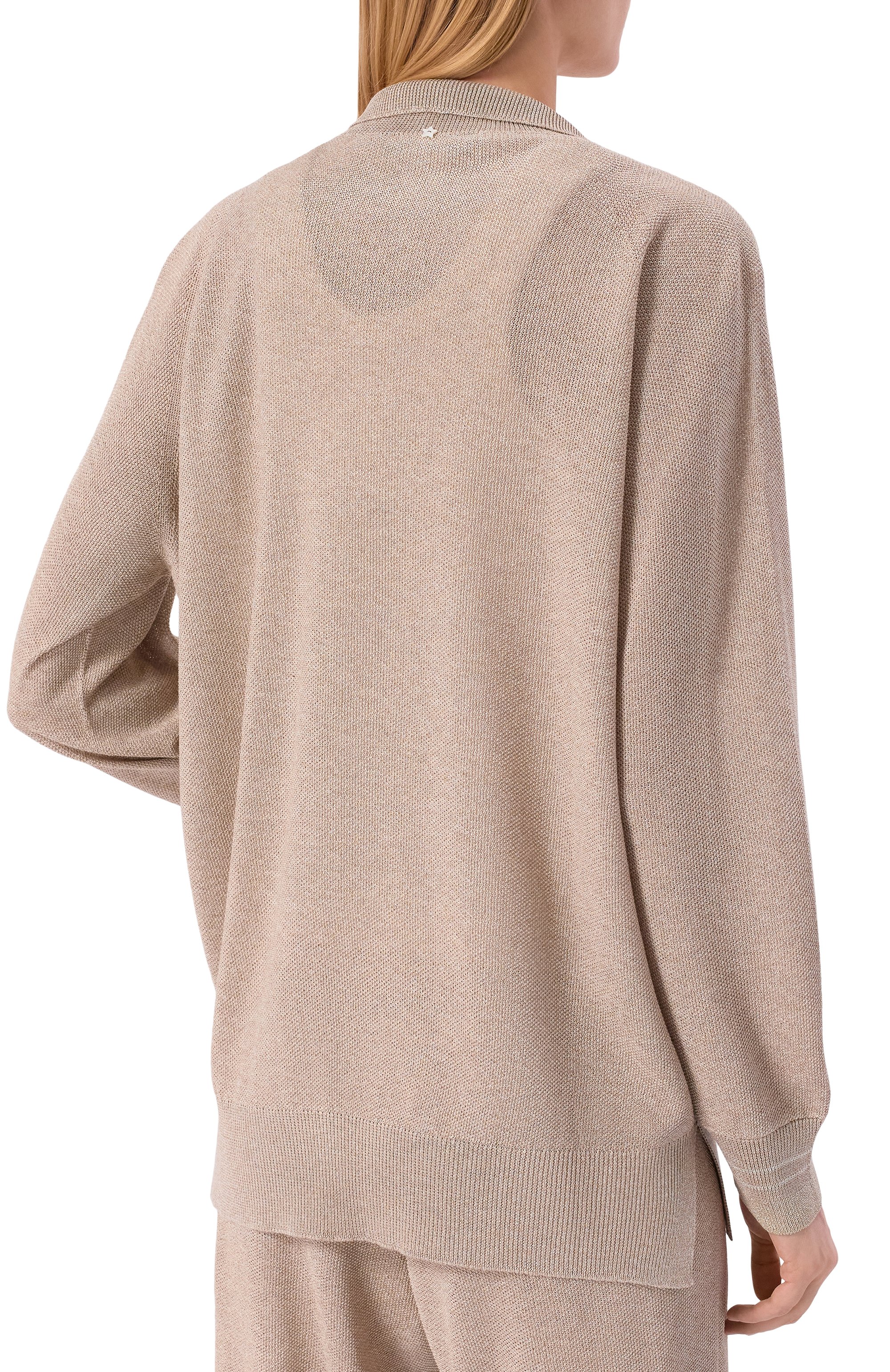 Кардиган LORENA ANTONIAZZI бежевого цвета по цене 84550 руб., арт. P26130FM48A/2435, фото 4 Кардиган LORENA ANTONIAZZI, арт. P26130FM48A/2435, фото 4