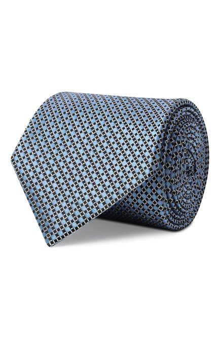 Мужской шелковый галстук ZEGNA голубого цвета, арт. 1P8/Z8D83TA8 | Фото 1 (Материал: Текстиль, Шелк; Материал сплава: Проставлено; Нос: Не проставлено)