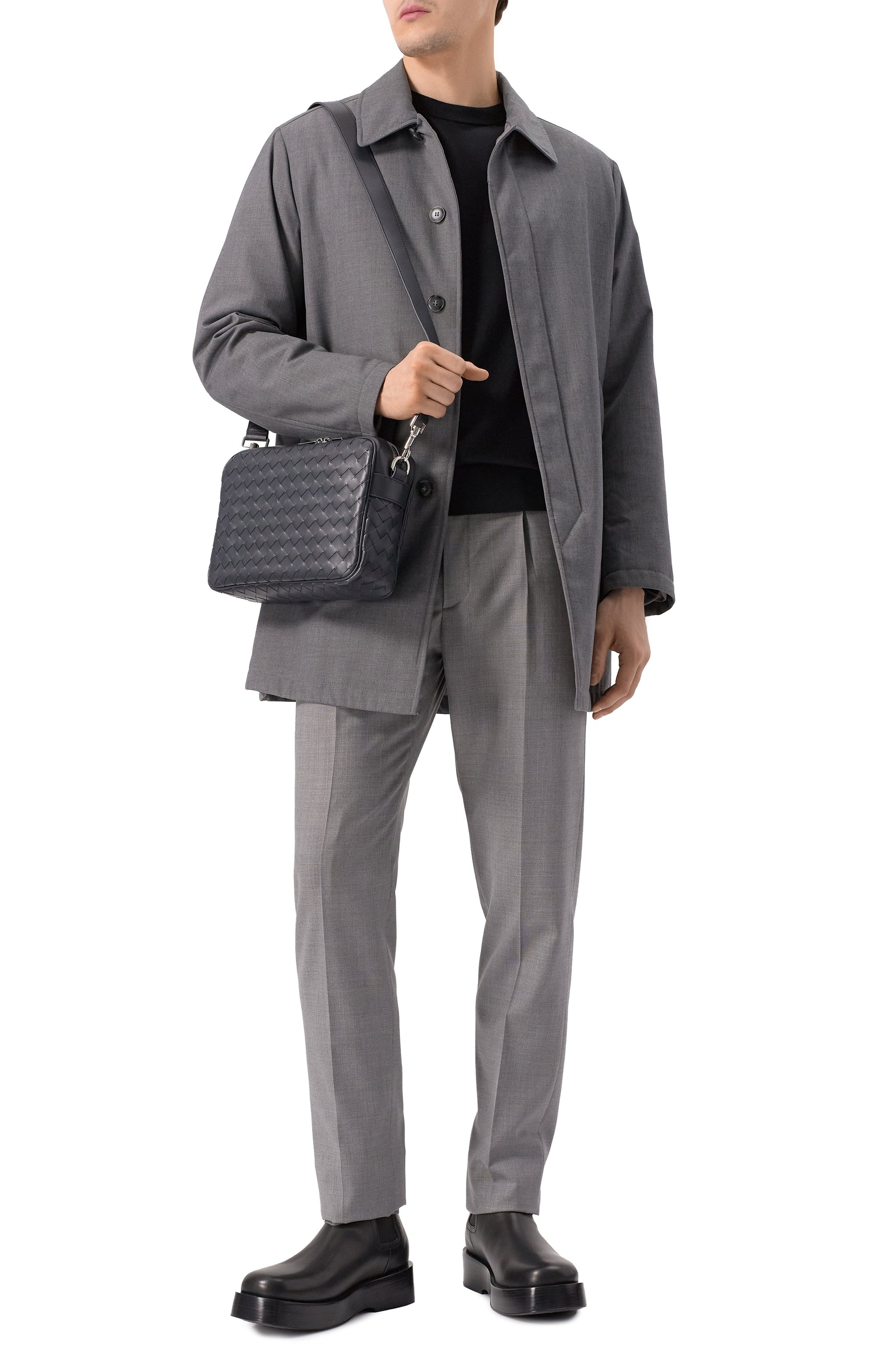 Сумка BOTTEGA VENETA темно-серого цвета по цене 385000 руб., арт. 755925 V2HL1, фото 7 Сумка BOTTEGA VENETA, арт. 755925 V2HL1, фото 7