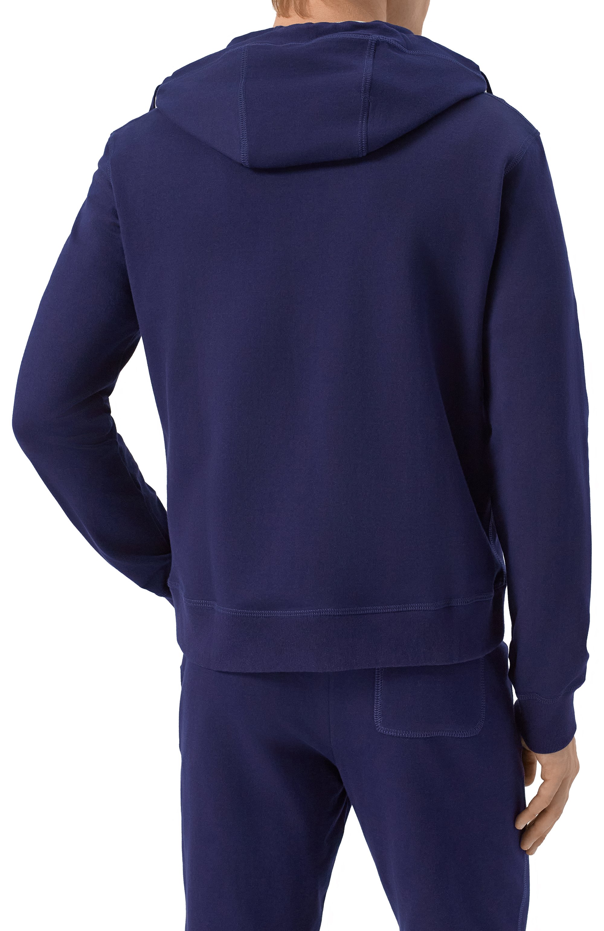 Хлопковая толстовка FEDELI темно-синего цвета по цене 73900 руб., арт. 8UE00642, фото 4 Хлопковая толстовка FEDELI, арт. 8UE00642, фото 4