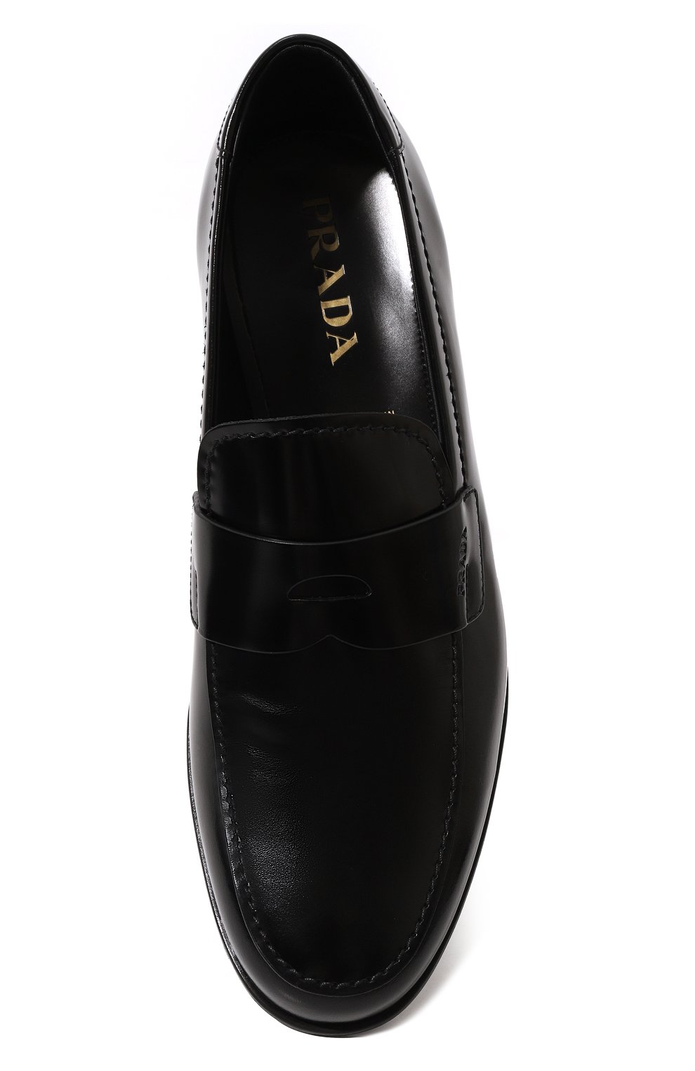 Кожаные пенни-лоферы PRADA, арт. 2DC213-P39-F0002-G000, фото 6