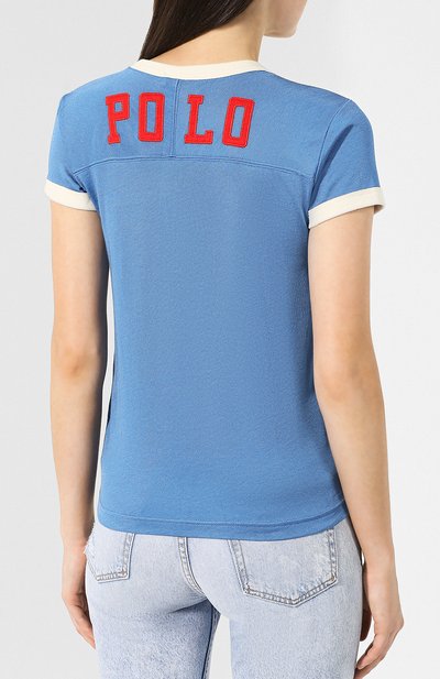 Футболка из смеси хлопка и вискозы POLO RALPH LAUREN, арт. 211752649, фото 4