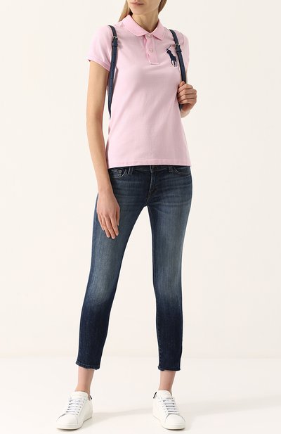 Хлопковое поло с вышитым логотипом бренда POLO RALPH LAUREN, арт. 211505656, фото 2