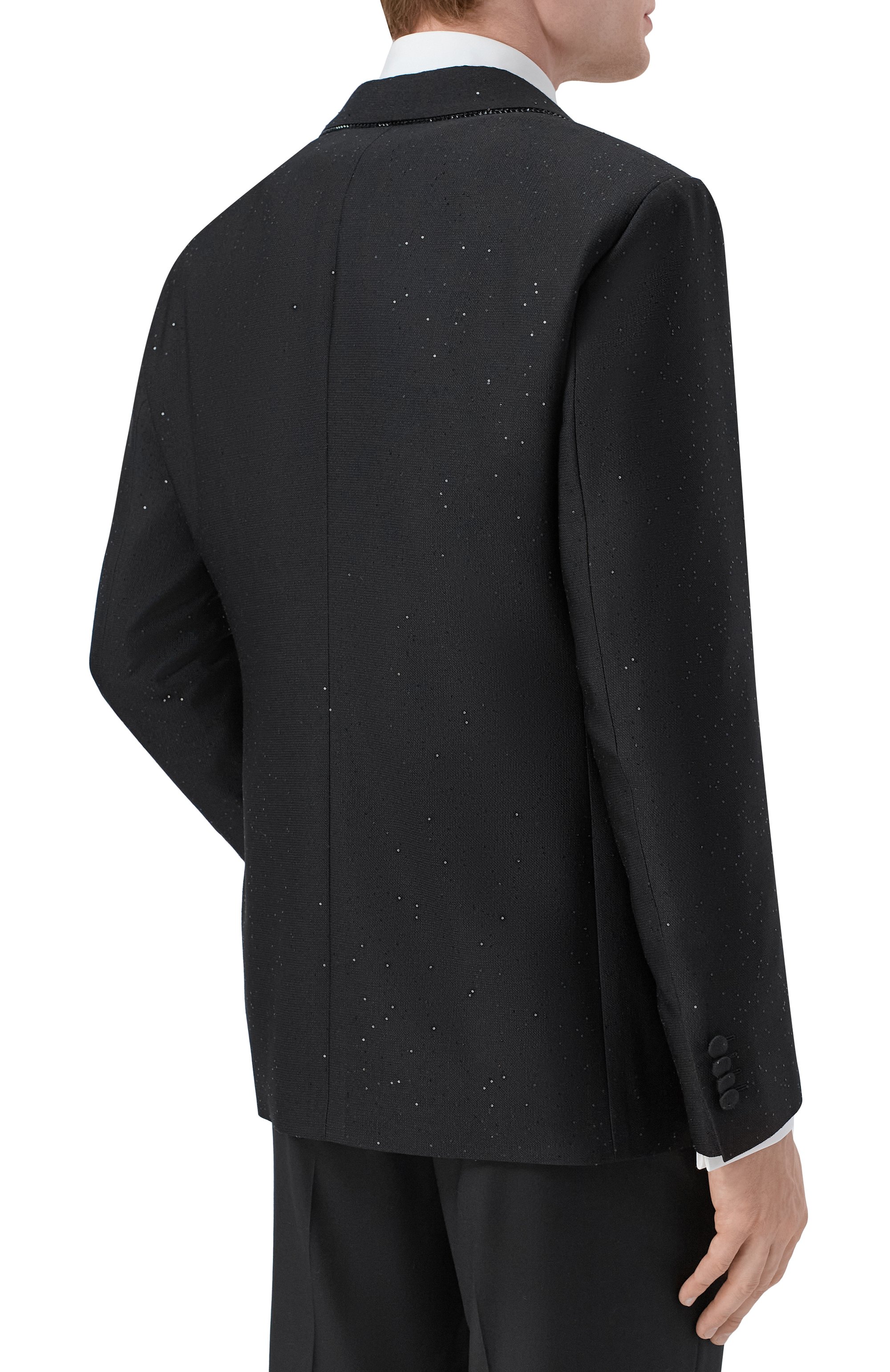 Шерстяной смокинг с отделкой стразами GIORGIO ARMANI, арт. GM003860/TE21373, фото 4