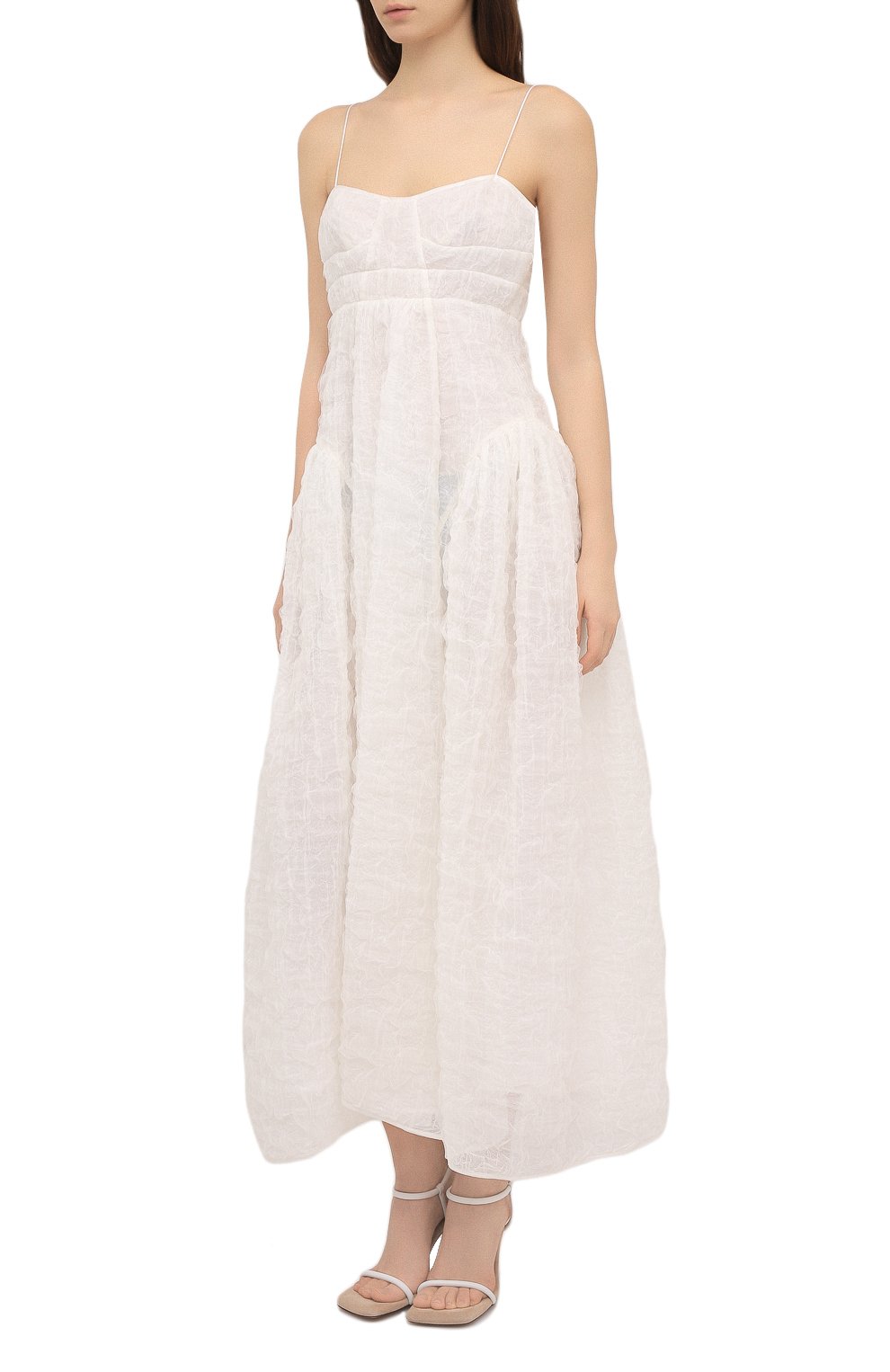 Платье CECILIE BAHNSEN белого цвета по цене 384500 руб., арт. SC21-0041, фото 3 Платье CECILIE BAHNSEN, арт. SC21-0041, фото 3