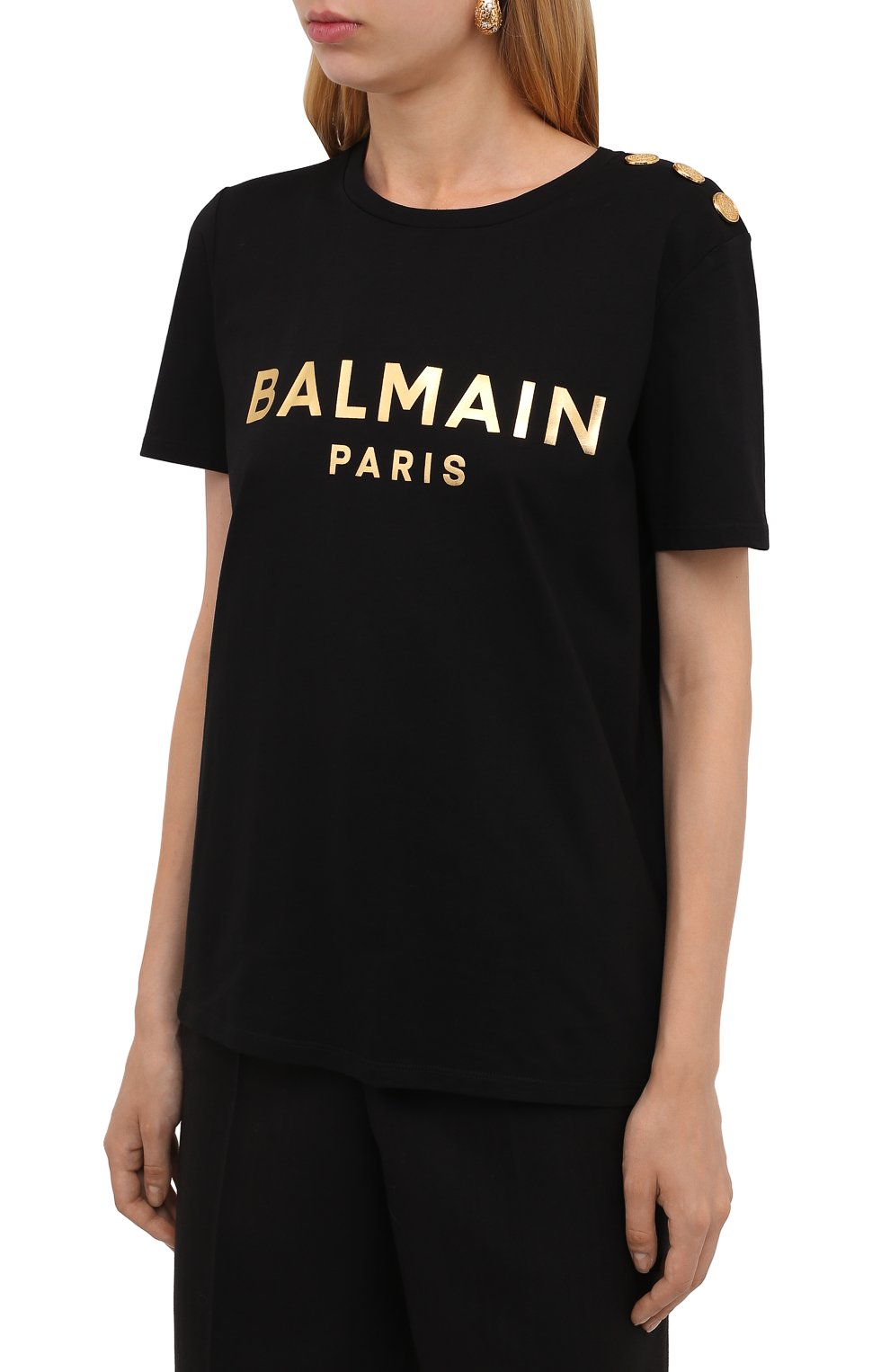 Хлопковая футболка BALMAIN, арт. WF1EF005/B097, фото 3