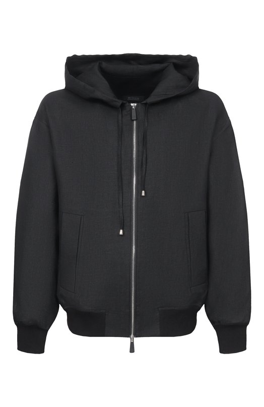 Льняной бомбер Kiton UGK137K0708H Чёрный UGK137K0708H