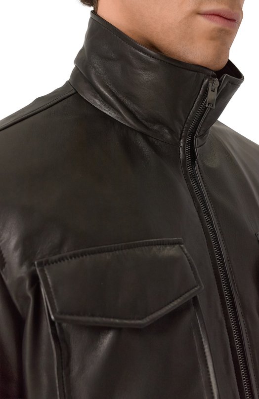 Кожаная куртка MVST 54200 Чёрный  54200 Фото 5