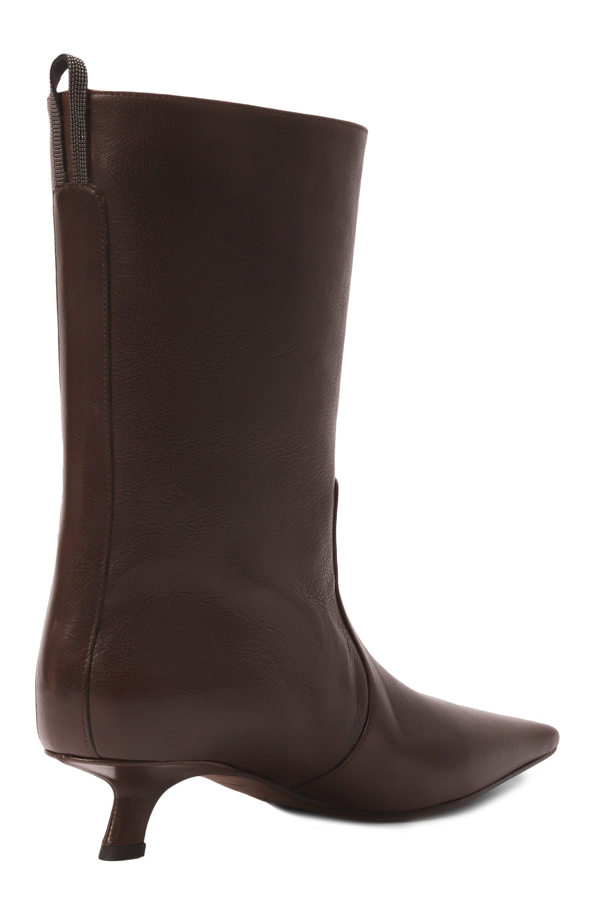 Кожаные полусапоги BRUNELLO CUCINELLI темно-коричневого цвета по цене 185000 руб., арт. MZ0RC3055P, фото 5 Кожаные полусапоги BRUNELLO CUCINELLI, арт. MZ0RC3055P, фото 5