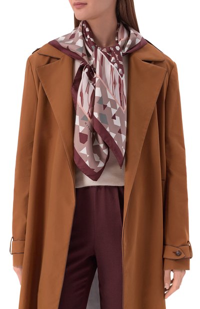 Женский шелковый платок KITON, арт. D62909K0547