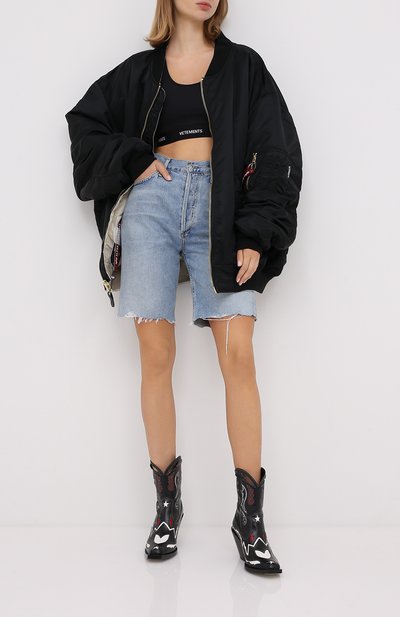 Топ VETEMENTS черного цвета по цене 22300 руб., арт. WAH21TR288 1332/BLACK, фото 2 Топ VETEMENTS, арт. WAH21TR288 1332/BLACK, фото 2