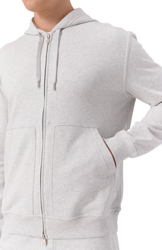 Хлопковая толстовка Brunello Cucinelli MW8639069G Серый  MW8639069G Фото 5