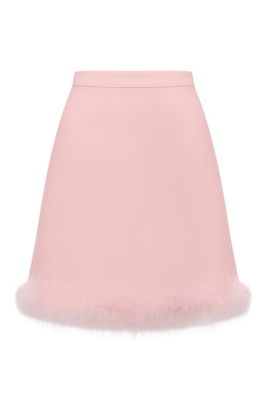 Юбка из шерсти и шелка Valentino 8B3RAEJ5/1CF Розовый 8B3RAEJ5/1CF