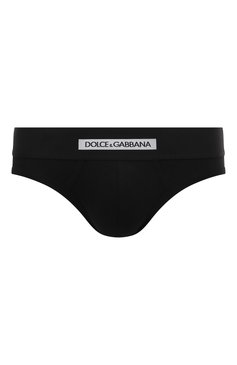 Мужские хлопковые брифы DOLCE & GABBANA черного цвета, арт. M3F37J/0UAIG | Фото 1 (Кросс-КТ: бельё; Материал сплава: Проставлено; Нос: Не проставлено; Материал внешний: Хлопок; Мужское Кросс-КТ: Трусы)