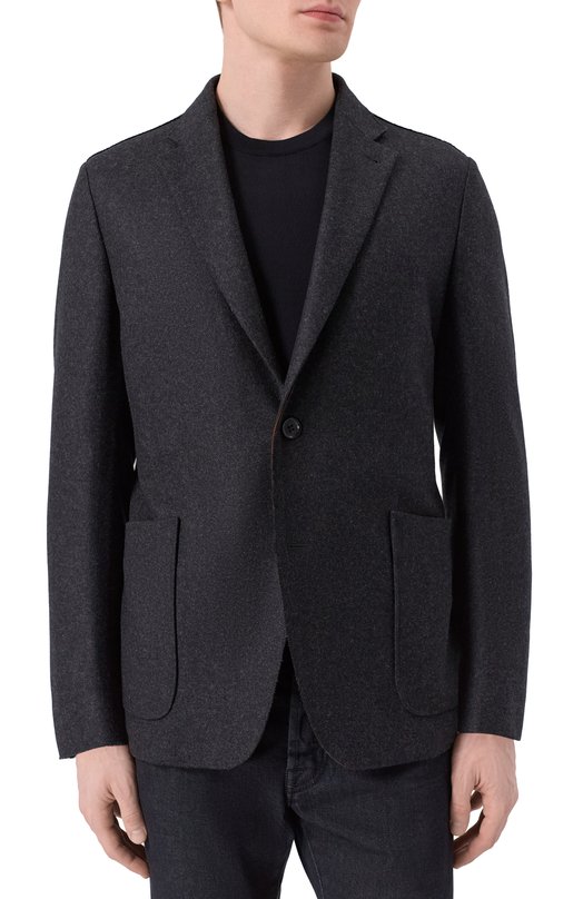 Шерстяной пиджак Zegna UCC83/SVF Серый  UCC83/SVF Фото 3