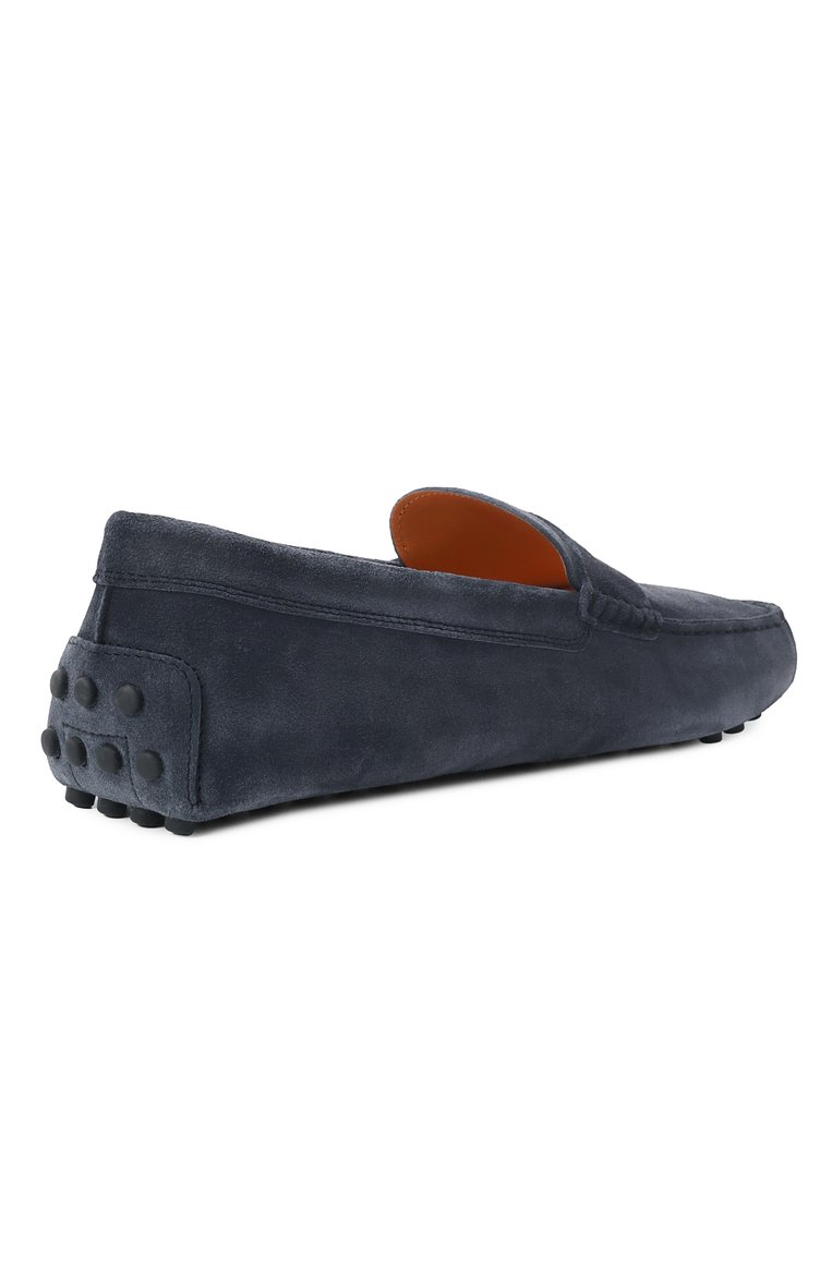 Мужски�е замшевые мокасины gommino TOD’S темно-синего цвета, арт. XXM22L00010/RE0 | Фото 5 (Материал внешний: Натуральная кожа, Замша; Материал внутренний: Натуральная кожа; Нос: Не проставлено; Стили: Кэжуэл)