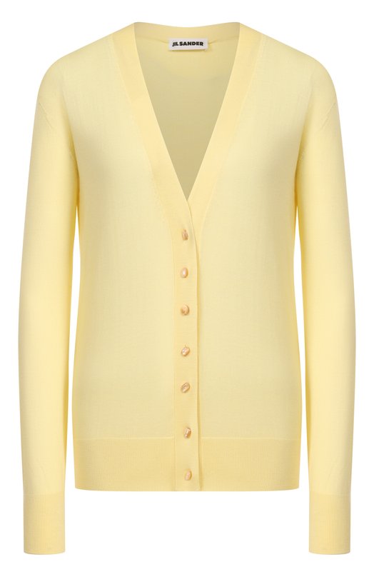 Кардиган из кашемира и шерсти Jil Sander J01HP0001/J14501 Жёлтый J01HP0001/J14501