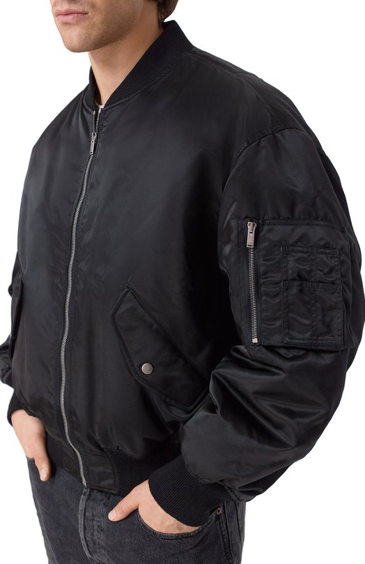 Утепленный бомбер Saint Laurent 838713/YZ9BV Чёрный  838713/YZ9BV Фото 5