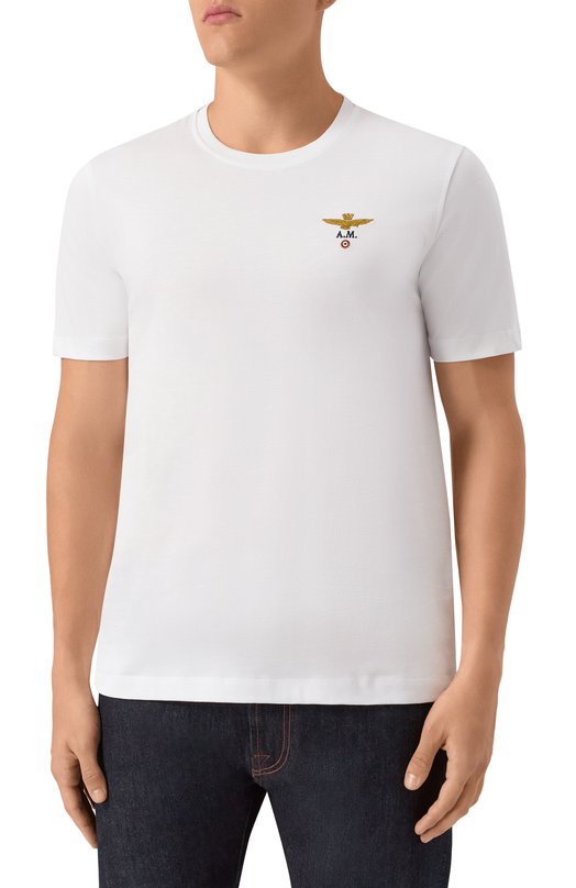 Хлопковая футболка Aeronautica Militare TS1580UJ00372 Белый  TS1580UJ00372 Фото 3