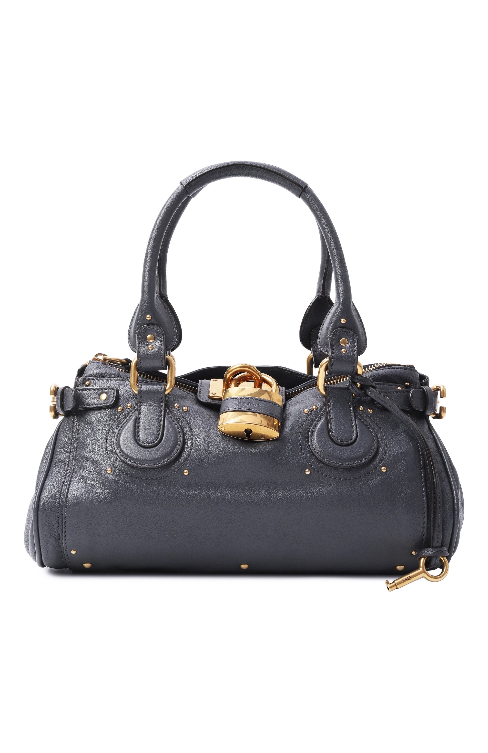 Сумка paddington CHLOÉ темно-синего цвета по цене 324000 руб., арт. CH25WS802P75, фото 1 Сумка paddington CHLOÉ, арт. CH25WS802P75, фото 1